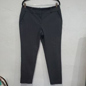 Ann Taylor Dark Grey Trousers with Black Trim